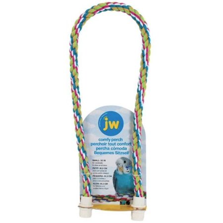 JW Pet Flexible Multi-Color Comfy Rope Perch 32 Inch [Bird, Perches Plastic & Other] Small 1 count