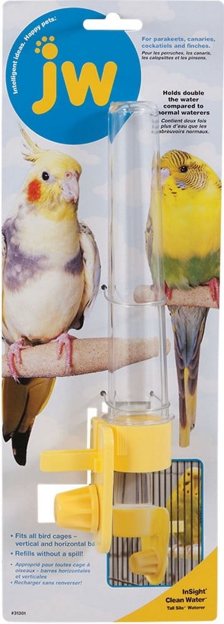 JW Pet Silo Bird Waterer - Set Of 3 | Spill-Proof Design | Fits All Bird Cages | Easy Refill For Clean Water