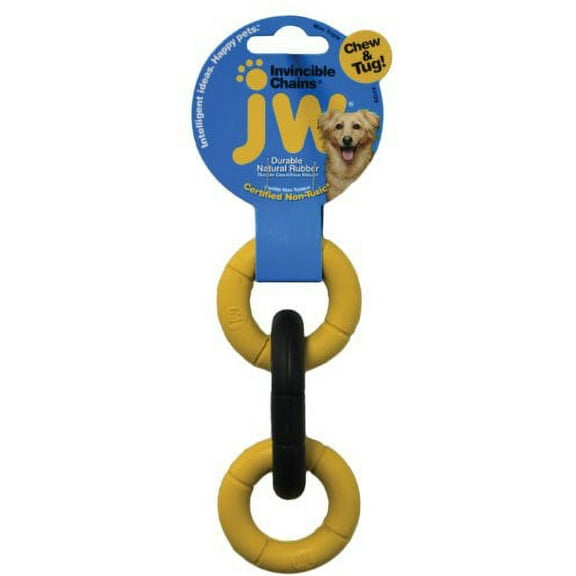 JW Pet Mini Invincible Chains Dog Toy for Aggressive Chewers, Assorted Colors
