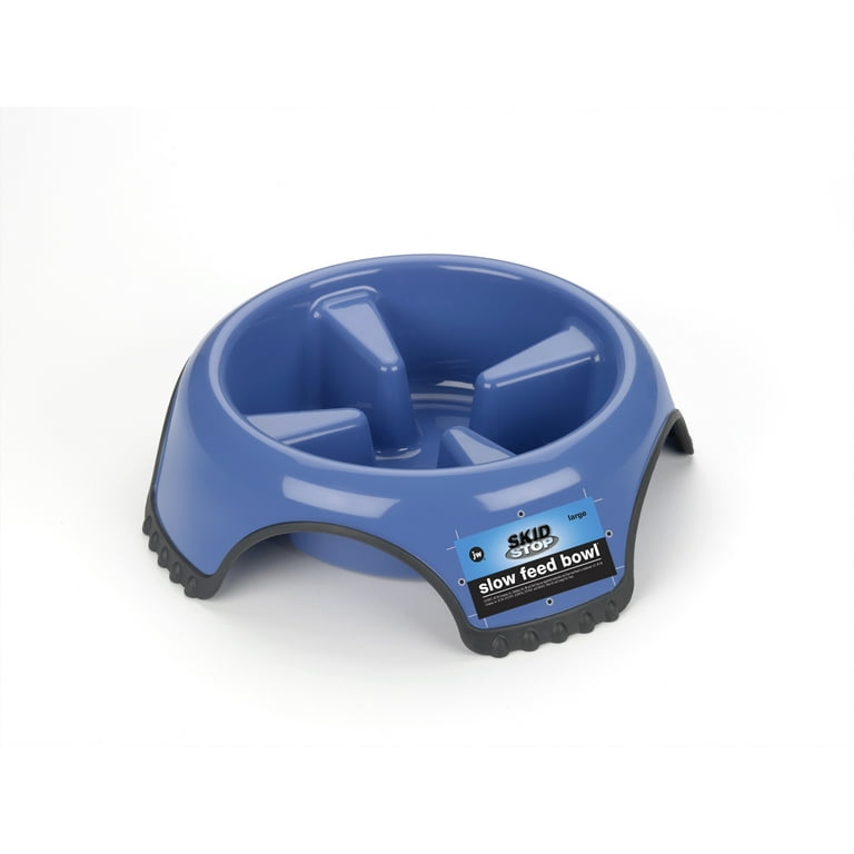 JW Pet Skid Stop Slow Feed Rubber Base Plastic Dog Bowl For Large Dogs 3 Cups Large Walmart