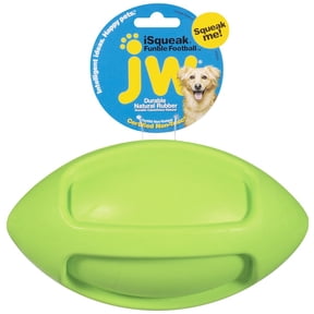 JW iSqueak Funble Football Squeaker Ball Dog toy, Assorted, Large, Pack of 1