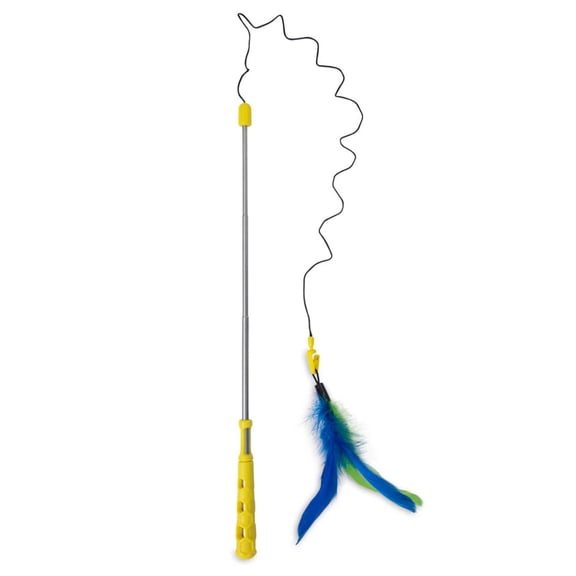 JW Pets  Telescopic Fluttery Feather Cat Wand Toy