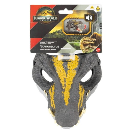 Jurassic World Rebirth Spinosaurus Dinosaur Mask, Role-Play Head Wear, Movie-Inspired Costume Gear for Children 4Y+