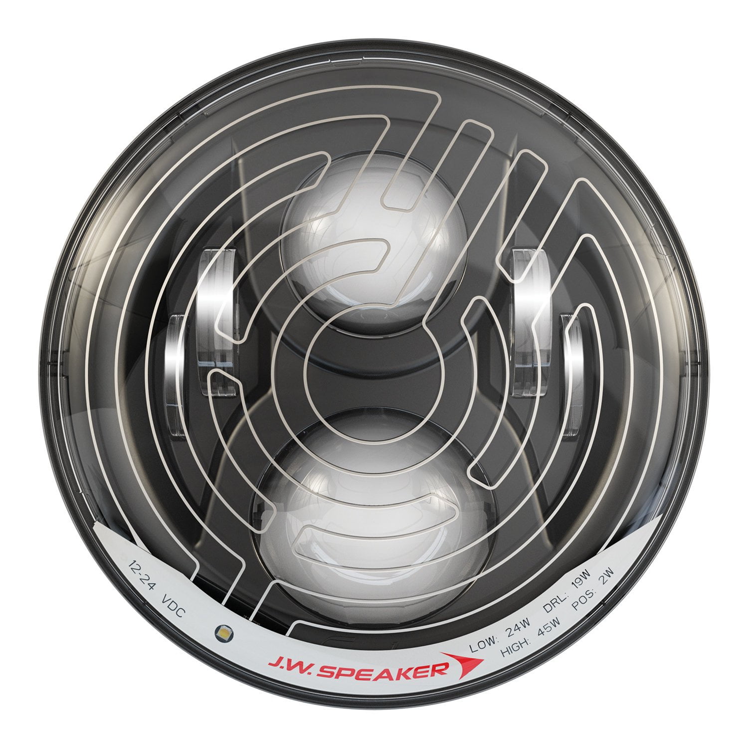 JW Speaker J47-556281 12 & 24V 8700 Evo 2 Heated Dual Burn LED Headlight - Black