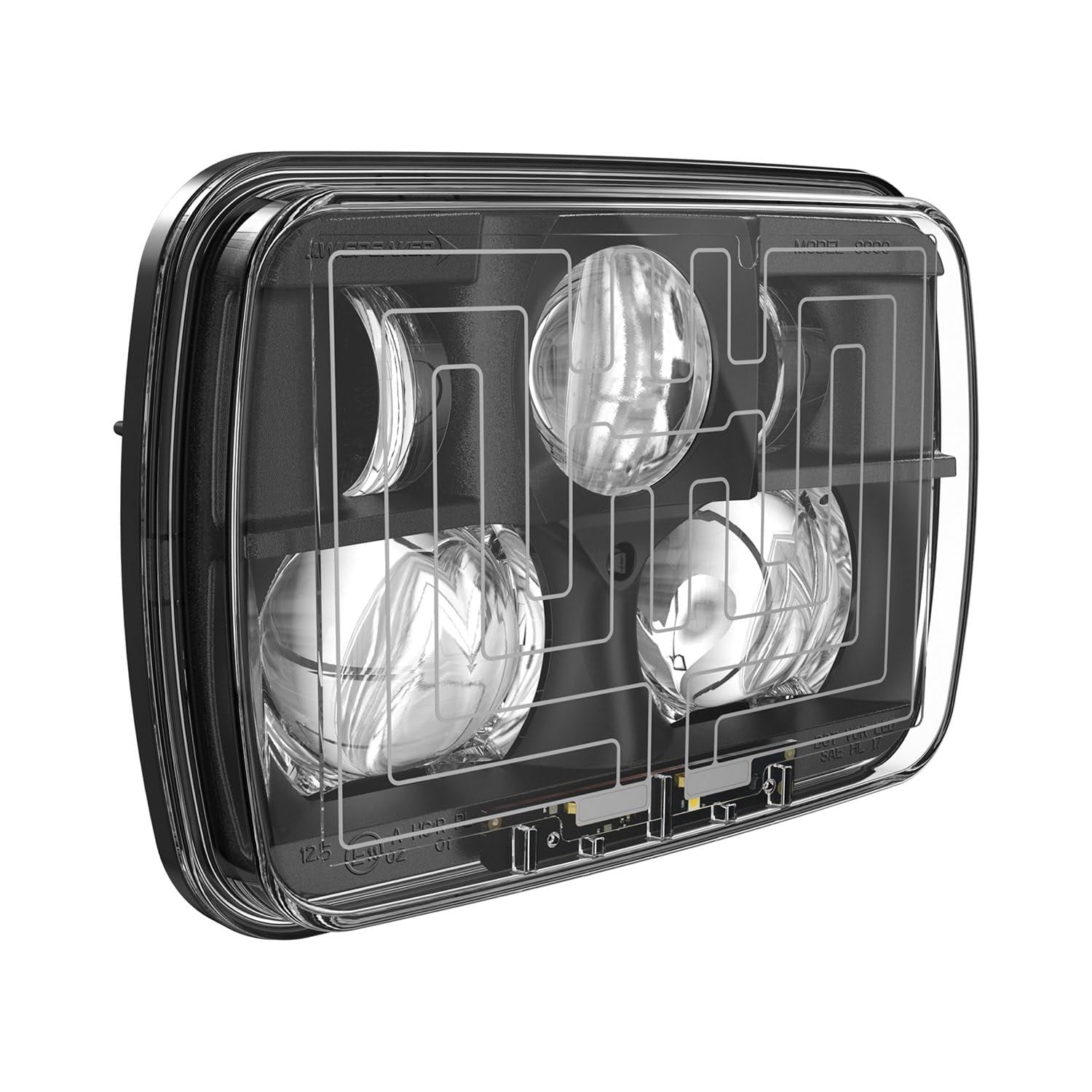 8910 EVOLUTION 2 5X7 LED HEADLIGHT 1224V ECE LED LHT HIGH & LOW BEAM HEATED W/ INNER BEZEL