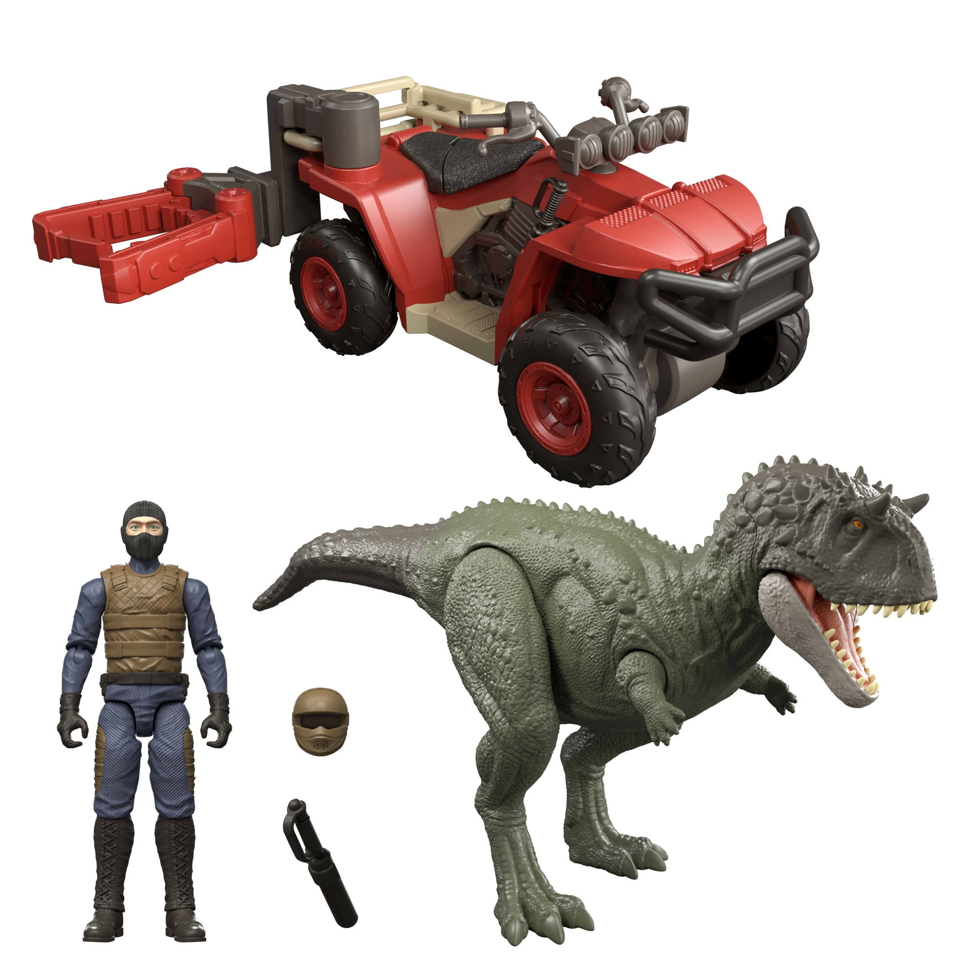 Jurassic World Capture Claw ATV Pack, Vehicle with Features, Human & Dinosaur Action Figures