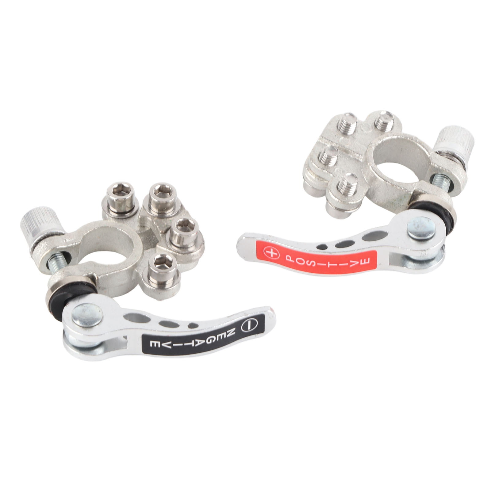 JWB-2Pcs Battery Terminal Connector Clamp Clip Positive Negative End ...