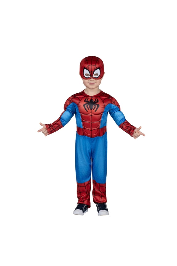 's Spiderman Halloween Costume for Toddler, Size 3-4T, by Jazwares