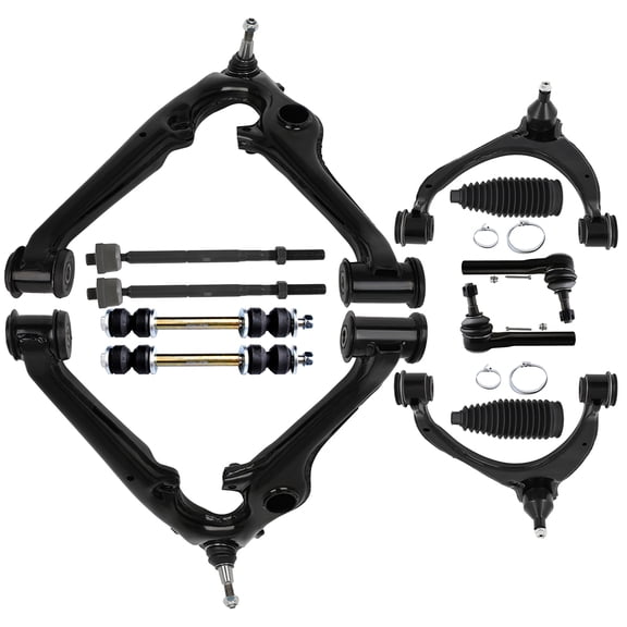 JWCARO 12PCS Front Suspension Kit K623125 Front Upper Driver Side Control Arm and Ball Joint Assembly K623126 Front Upper Passenger Side Control Arm and Ball Joint Assembly