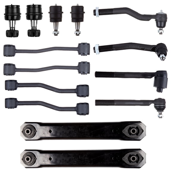 JWCARO 14PCS Front Rear Suspension Kit Fits 1999-2004 for Jeep Grand Cherokee K3134T;K3201;K3202;ES3473;ES3472;ES3475;ES3474;K3185;K641869