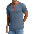 JWD Classic henley style Three button henley closure, Mens Henley Short ...