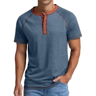 Hanes Uomo Beefy-T Manica Lunga Henley – Maglia Classica Cotone USA - Foto 2