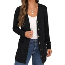 Women's Long Velvet Cardigan Jacket Lapel Collar Open Front Vintage ...