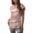 thumbnail image 1 of JWD Summer Ruffle Short Sleeve Knit Tunic Tops Shirts Tank Tee Blouse For Women, 1 of 6