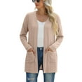 thumbnail image 1 of JWD Women's Cardigan Winter Long Sleeve Open Front Casual Lightweight Soft Knit Cardigan Sweater Outerwear, 1 of 9
