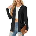 thumbnail image 1 of JWD Women's Cardigan Woolen Sweater Soft Comfortable Casual Lightweight With Pockets Black L, 1 of 7