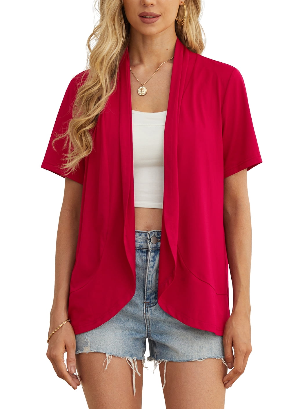 Lightweight red cardigan sale