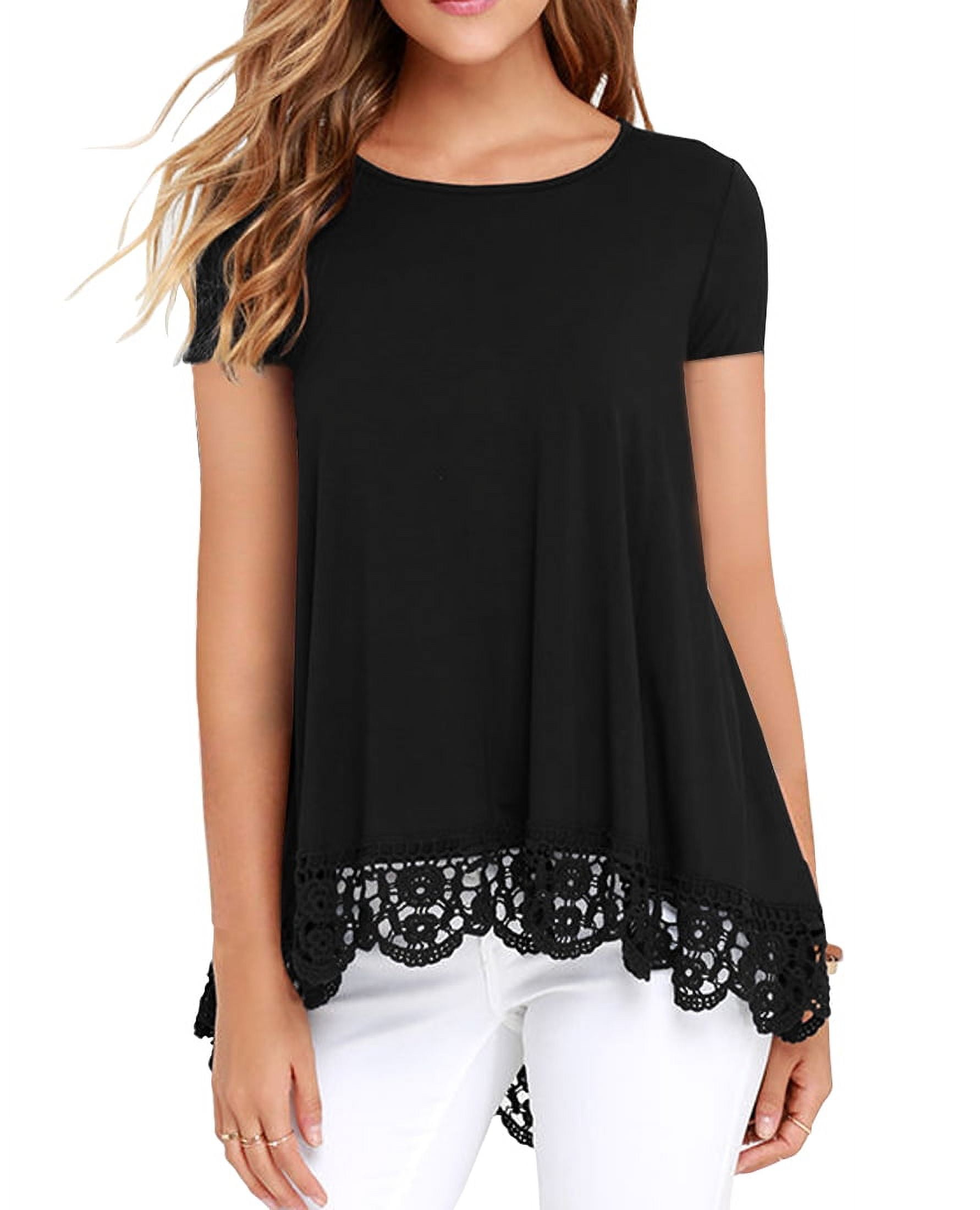Bow-Tie Lace Trimming Blouse