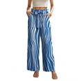 thumbnail image 1 of JWD Women's Wide Leg Pants with Pockets High Waist Adjustable Knot Loose Casual Trousers Business Work Casual Pants Blue Tree Grain 2XL, 1 of 10