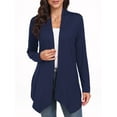 thumbnail image 1 of JWD Womens Casual Lightweight with Pocketes Long Sleeve Open Front Cardigan Navy Blue-S, 1 of 6
