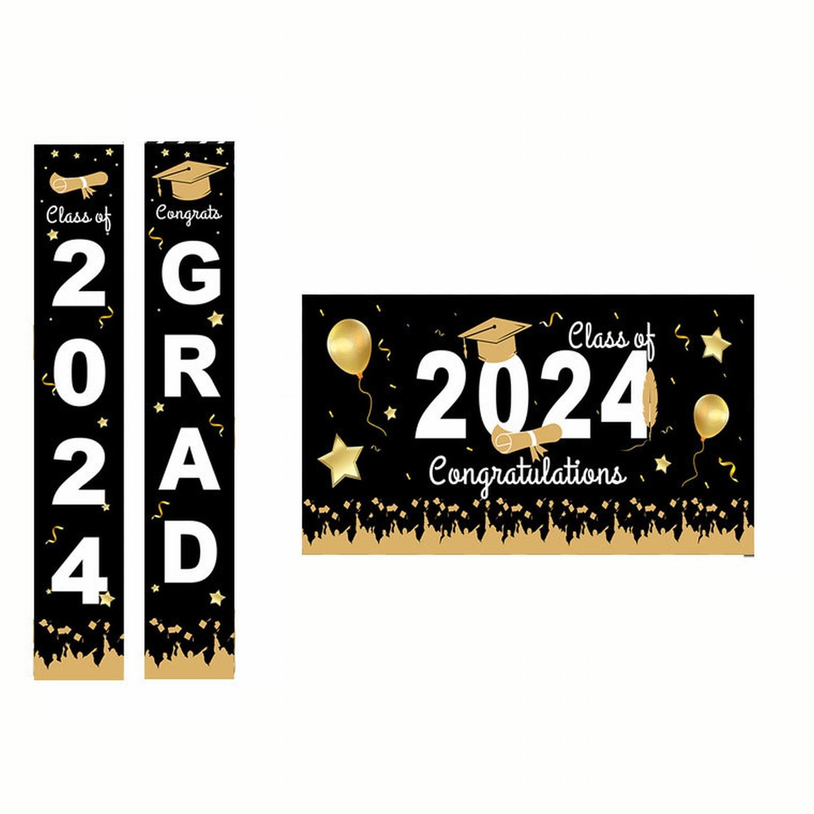    JWDX Banner Graduation Banner Clearance 3 Pieces 2024 Party Decorations Porch Sign Class Of Door Grad Home Wall Decor Gold 240c6660 D2f6 4349 9ea8 Bc6eb8f631d9.b8af5ea44b967caa2cf2bfcf2ac4ff56 