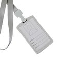 thumbnail image 1 of JWDX Business Card Holder Clearance Aluminum Vertical Id Card Badge Holder Business Work Bus Card Case Cover Lanyard Silver, 1 of 1