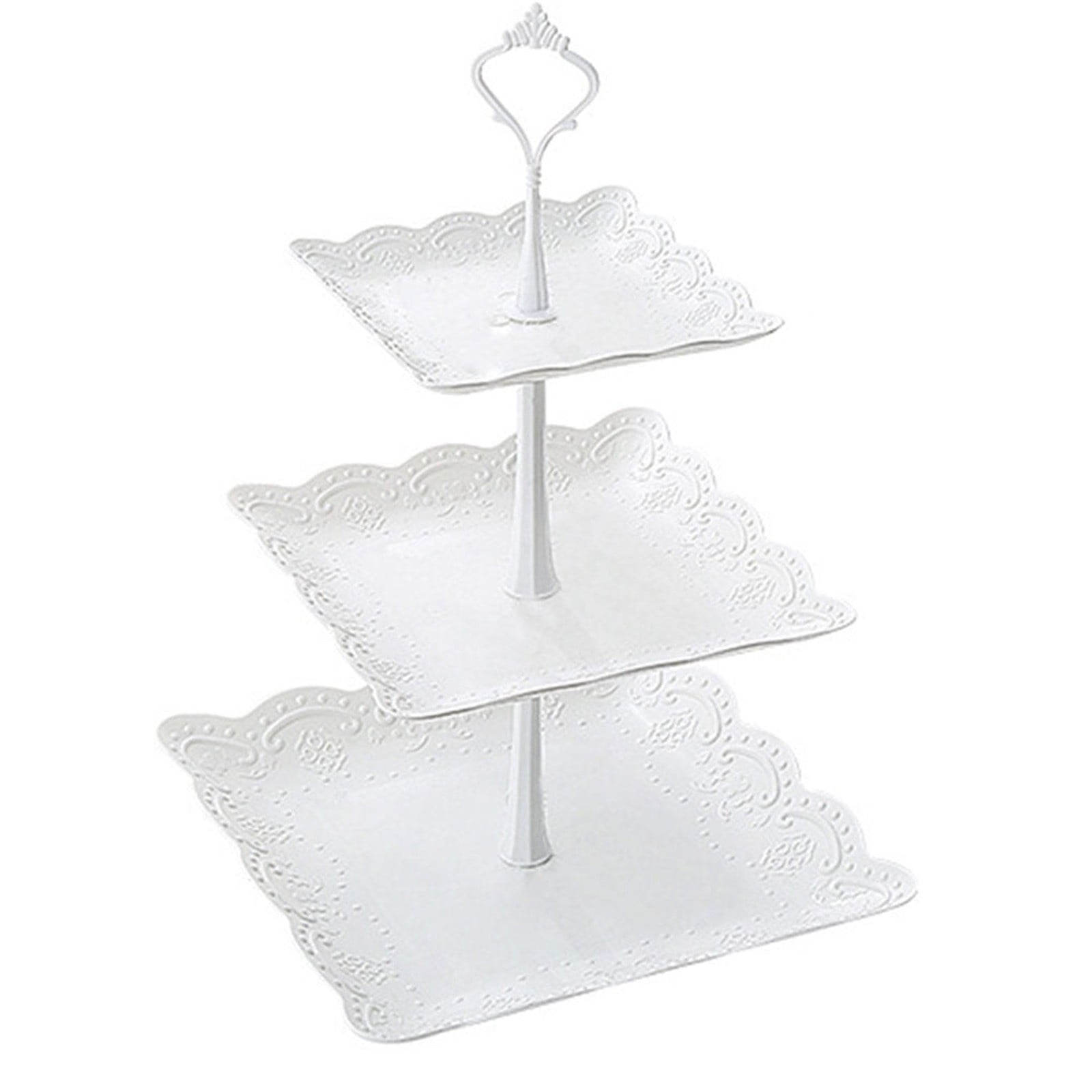 JWDX Cake Stand Clearance! 3 Tier Cupcake Stand Plastic Tiered Serving