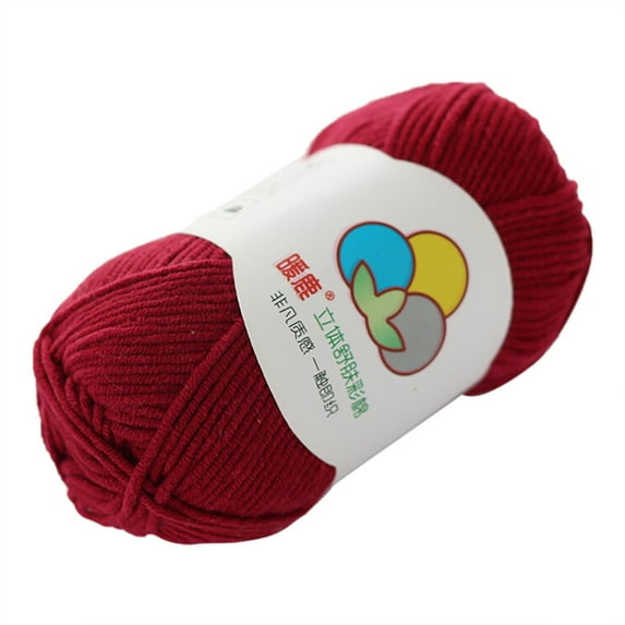 JWDX Cotton Yarn Clearance, Cotton Threadconstructed of Polyester Fiber, Comfortable to Touch and Sturdy Quality, Suitable for Knitting Sweaters and Scarves Red