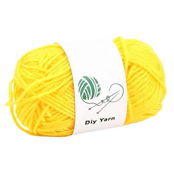 JWDX Cotton Yarn, Yellow, Clearance, Suitable for Knitting Sweaters, Scarves, Baby Clothes, and Hats