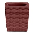 thumbnail image 1 of JWDX Flower Pots Clearance! Square Flower Pot Creative Woven Rattan Plastic Flower Pot Lazy Automatic Water Absorbent Green Flower Pot Gardening Include Flower Pot*1, 1 of 2