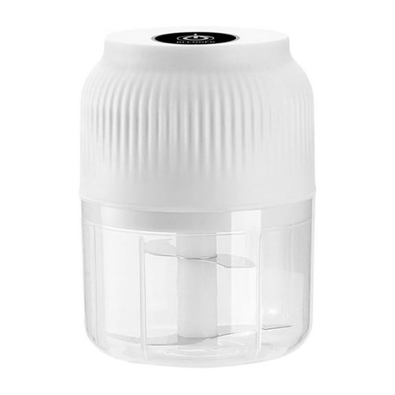 JWDX Food Blender Clearance, Electric Garlic Chopper Meat Grinder Portable Mini Food Processor Vegetable Masher with Type C Charging Garlic Masher Mincer for Onions Meat 300Ml (White)