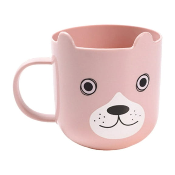 JWDX Glass&Bottle, Cute Cartoon Mouthwash Cup for Children, Kitchen Supplies Clearance, 1Pc Plastic Mouthwash Cup with Handle Bathroom Accessories Non Slip Toothbrush Holder