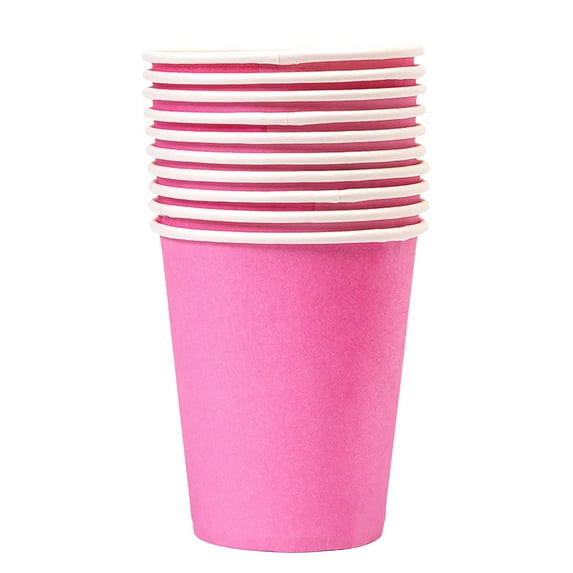 JWDX Glass and Bottle Clearance, 10 Pieces 9 Ounce Disposable Paper Cups Party Cups Drinking Cups for Party Diy and Holiday 15Colors