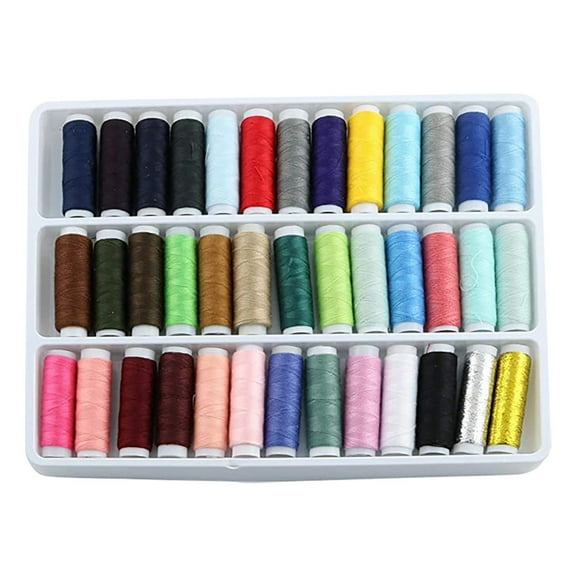 JWDX Needle and Thread Kit Clearance! 39 Colors Sewing Thread Box, Mixed Colors Sewing Thread Set All Purpose Polyester Thread for Hand and Machine Handicraft Diy Clothes, include 1 Box Of Sewing Kit