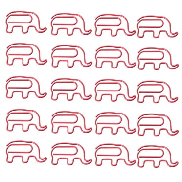 JWDX Office and Craft and Stationery Clearance! Animal Shaped Paperclip Fun Paper Clips Assorted Colors Paperclip Coated Paper Clips Bookmark Clips Office Supplies 20 Counts Pink