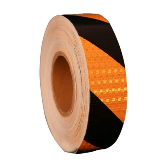 JWDX Reflective Tape, 1 Roll 4 Inch X 66 Ft Waterproof Self Adhesive High Visibility Caution Warning Safety Tape Reflector for Trucks Trailers Cars, Slash Black and Yellow
