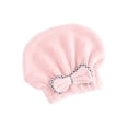 thumbnail image 1 of JWDX Shower Cap, Stapler Clearance, Coral Fleece Hair Hat Girls Shampoo Quick-Drying Hat Net Red Dry Hair Hat Bow Dry Hair Hat Pink, 1 of 2