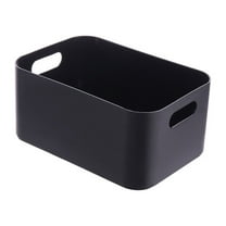 JWDX Storage Containers Clearance Plastic Storage Basket Cosmetic Storage Basket Sundries Snack Storage Box Black