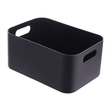 JWDX Storage Containers Clearance Plastic Storage Basket Cosmetic Storage Basket Sundries Snack Storage Box Black