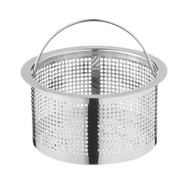 JWDX Strainers Clearance! Mesh Basket Kitchen Sink Drain Strainer Stainless Steel Large Basket Food Catcher Fast Flow and Effective Full Mesh Basket, Include 1X Filter Sink Net
