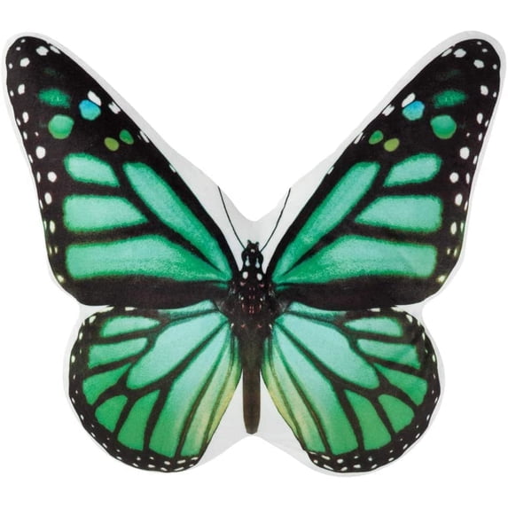 JWH 3D Super Soft Butterfly Pillows in Green for Home Decoration 13x17inch Green Printed