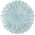 thumbnail image 1 of JWH 3D Handmade Aesthetic Decorative Velvet Flower Throw Pillows Soft Sunflower Pillow for Bedroom Couch Bed Decor 14inch Light Blue, 1 of 10