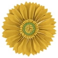 thumbnail image 1 of JWH 3D Handmade Aesthetic Round Decorative Daisy Throw Pillows 12inch Gold for Sofa Couch Bedding Decoration, 1 of 7