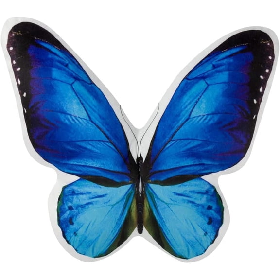 JWH 3D Handmade Decorative Butterfly Throw Pillows for Couch Sofa Chair Home Decor Blue 13x17inch 1PC