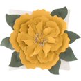 thumbnail image 1 of JWH 3D Handmade Square Decorative Floral Throw Pillow Covers for Gift and Sofa Bedding Couch Decor 18x18inch in Yellow, 1 of 8