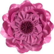 JWH 3D Round Cloud Soft Flower Velvet Throw Pillow Decorative Throw Pillow 14inch Hot Pink for Sofa Bed Living Room Decor