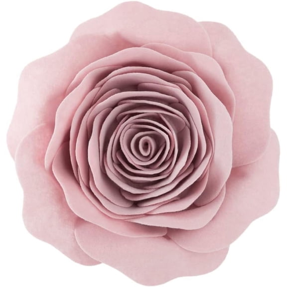 JWH 3D Round Decorative Handmade Valentine Day Flower Throw Pillows for Couch Bed Living Room Chair Bedroom 14 Inch Pink