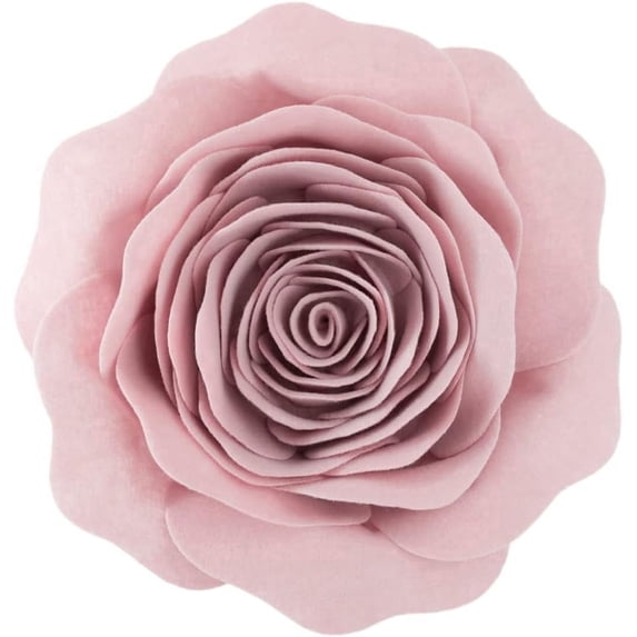 JWH 3D Round Decorative Valentine Day Flower Throw Pillows for Couch Bed Living Room Chair Bedroom 14 Inch Pink