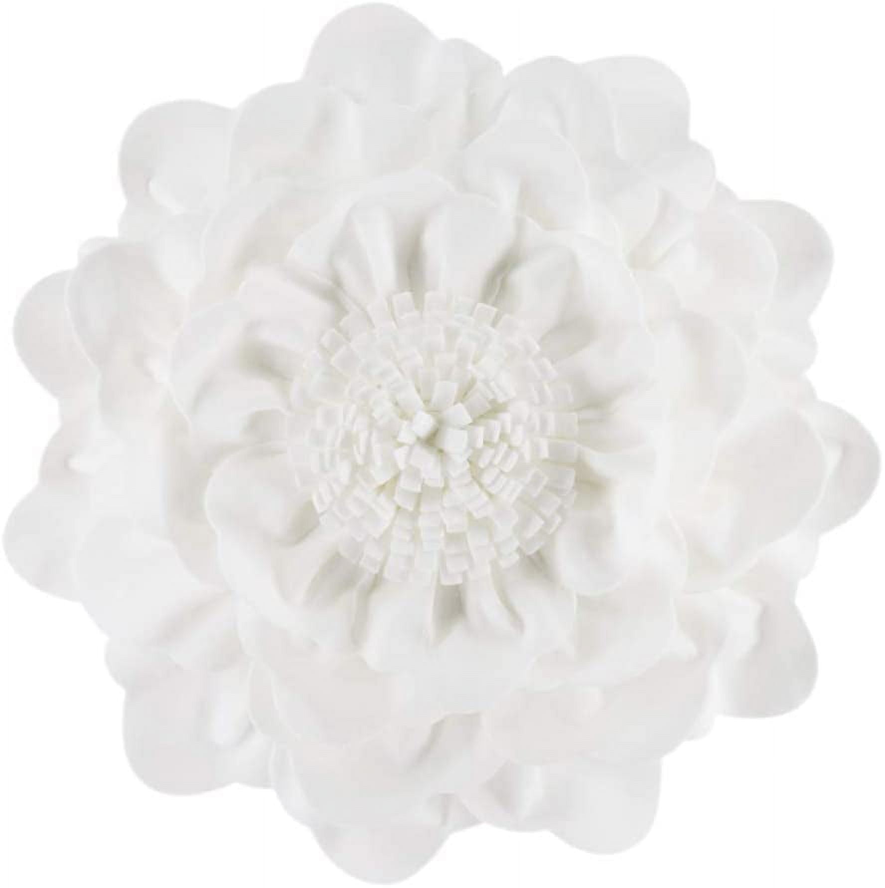 JWH 3D Round Flower Pillow Cover Decorative Rose Throw Pillows with