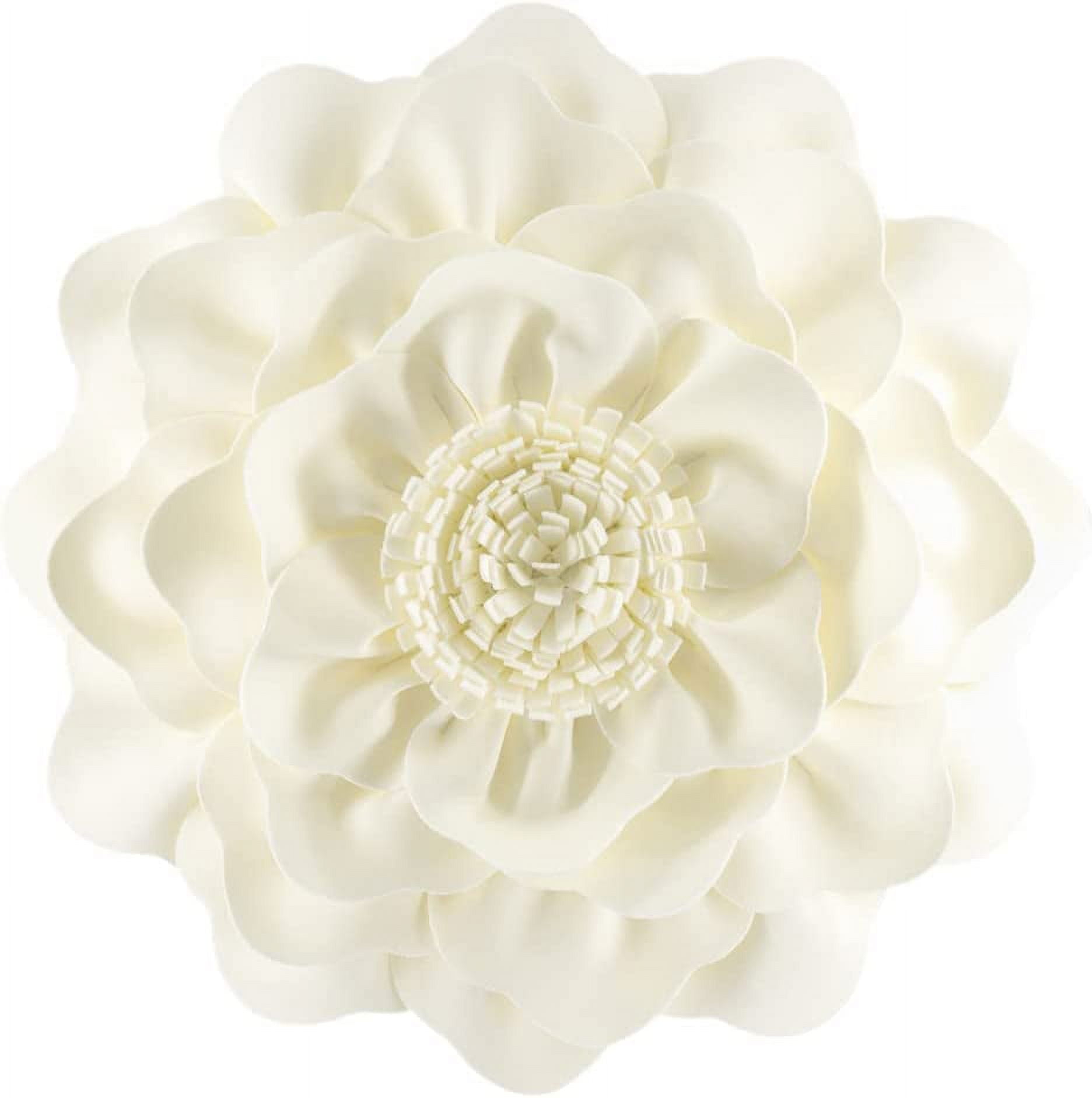 JWH 3D Small Round Decorative Throw Pillows Peony Shape Accent Pillow